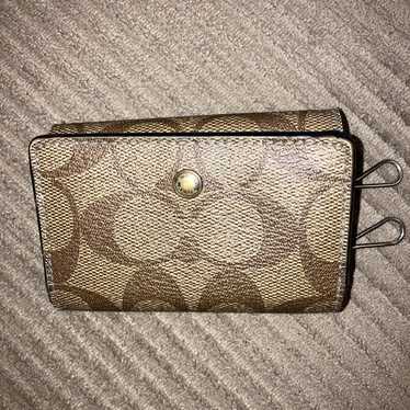 小物 Coach Signature Key Fob Coin Case Pouch Rare NWOT Vintage Coach Signature Coin Purse Key Fob in