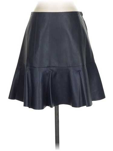 Rebecca Taylor Women Black Faux Leather Skirt 4 - image 1