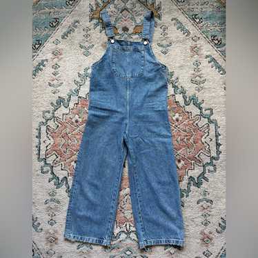 Mini rodini Denim&Dungaree gap Zara 色々 WAVY AND FLORAL EMBROIDERED DENIM DUNGAREES - Blue | ZARA