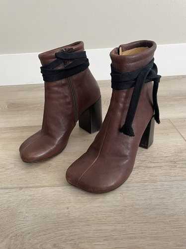 ブーツその他 Boots - MM6 Maison Margiela - Leather - Brown Mm6 Maison Margiela Brown Leather Boots 36 3-3.5 Designer