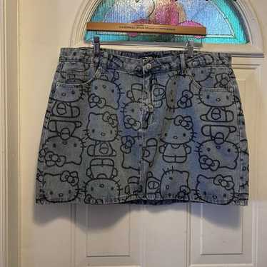 SHEIN X Hello Kitty Letter & Cartoon Print Drop Shoulder