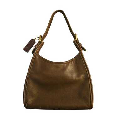 COACH Mini Boston Bag Leather Turnlock Zipper Charm Casual