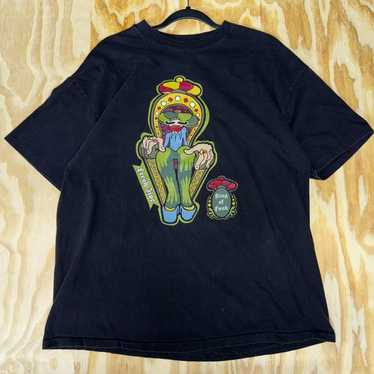 FRESHJIVE ネイビー Tシャツ M 90年代 USA製 FRESHJIVE フレッシュジャイブ ロゴプリントT