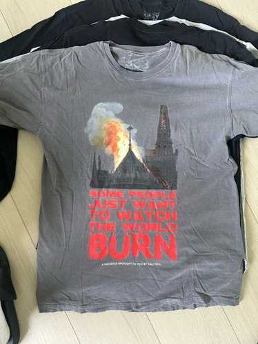 Tシャツ・カットソー BURNING CHURCH COTTON T-SHIRT WITH USED EFFECT Burning Church T Shirt | Shirt | Punk Clothing | Witchy