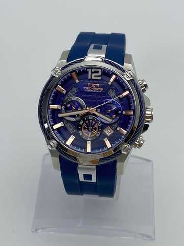 時計 TECHNOS T2217 QUARTZ CHRONOGRAPH STYLE Technos Vintage Men's Watch Chronograph Rotating Bezel Used