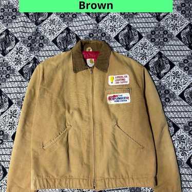 Vintage 80s Carhartt Detroit Jacket 6BLJ Size 48 USA Blanket