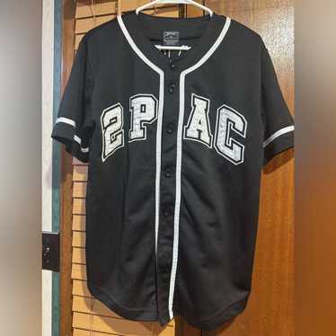 2PAC Tupac baseball シャツ ジャージ ゲームシャツ 2Pac T-shirt LA Baseball Tupac Shakur Los Angeles Men's
