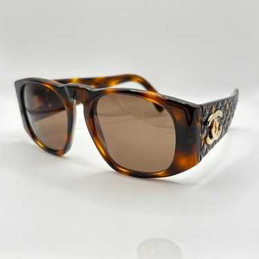小物 CHANEL vintage sunglasses coco gold CHANEL Chanel Sunglasses Coco Mark CC Logo Tortoise Shell