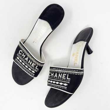90's vintage CHANEL サンダル CHANEL Vintage CC Mark Logo Clear Thong Sandals #37 Red