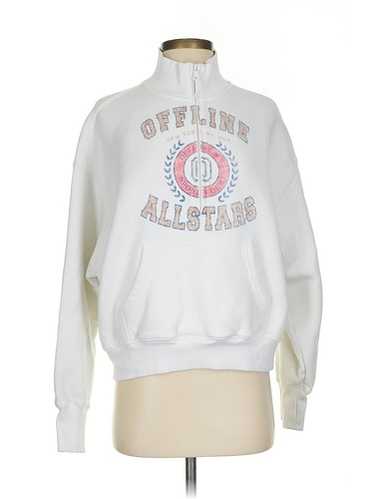 OFFLINE by Aerie Women White Sweatshirt S - image 1