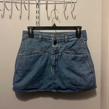 【MARITHE FRANCOIS GIRBAUD】W CLASSIC LOGO DENIM SWEAT SKIRT Marithe francois girbaud women denim y2k long skirt avant