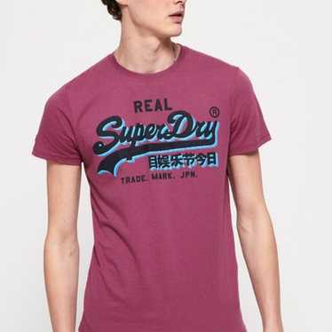 Superdry★ピンクパープル ロゴ☆メンズ☆Ｔシャツ Superdry VINTAGE LOGO - Basic T-shirt - echo pink/pink - Zalando