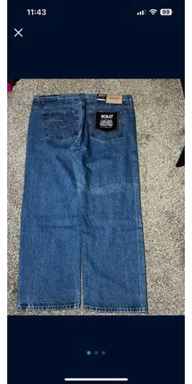 ダ*ン様 SOLO SEMORE buggy Denim Pants Vtg 90s Solo Semore Jeans Mens Tag 28 Approx 25x27 Wide