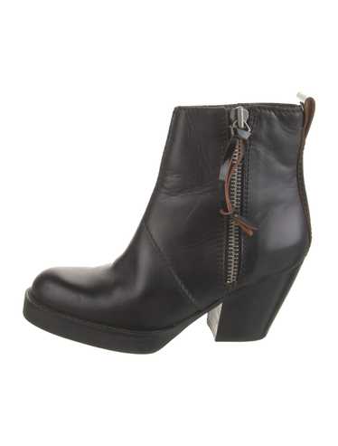 Acne Studios ブーツ グレー 0450324E0053 メンズ Acne Studios グレー スプレー レザー ブーツ ブラック