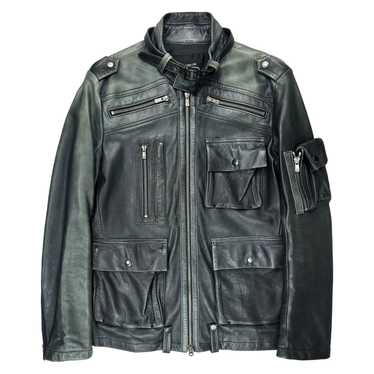 yasuyuki ishii レザージャケット YASUYUKI ISHII - Sleeveless biker leather jacket with zipper