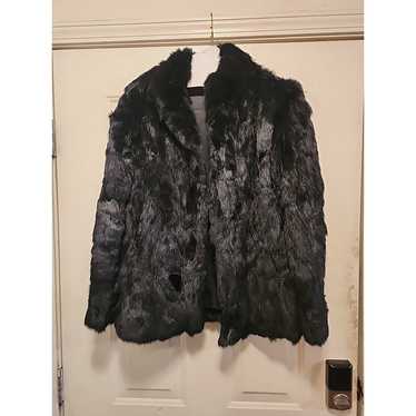 ジャケット・アウター THETOE SOMERSET FUR COAT Vtg 80's Somerset Furs Los Angeles Natural Black Rabbit Fur
