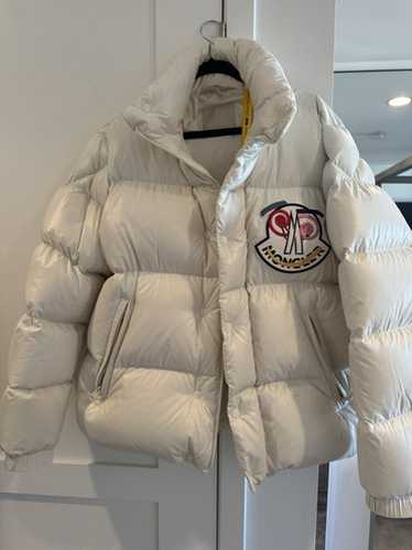ジャケット・アウター moncler grennoble rare down jacket Cream RARE Auth Men's MONCLER Grenoble Orange Down Puffer Logo