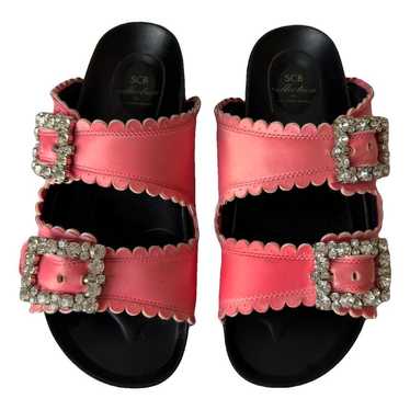 SUECOMMA BONNIE ◆Flower strap sandal(pink) SCB Collection Suecomma Bonnie Crystal Embellished Beige