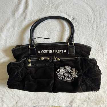 アメリカ LA JUICY COUTURE マザーズバッグ 黒 オムツ替シート付