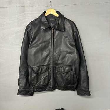 Nautica leather jacket 90s - Gem