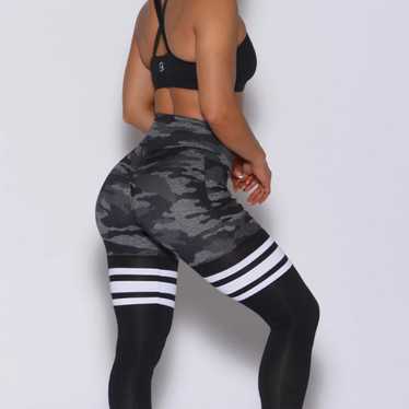 Scrunch Thigh-Highs | Gray/Black | Bombshell Sportswear