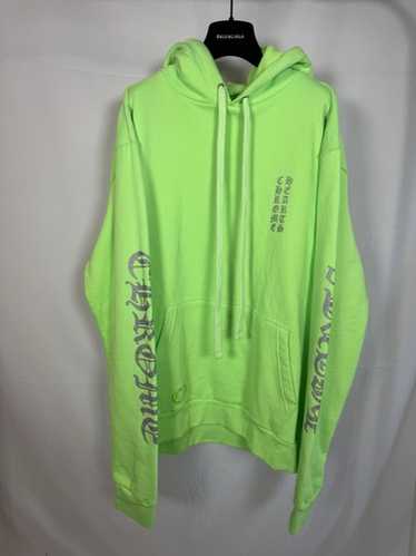 Chrome Hearts Vertical logo P.O Hoodie Neon Green Miami限定 Chrome Hearts Vertical logo P.O Hoodie Neon Green Miami限定