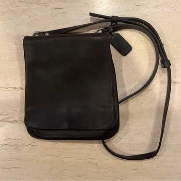 バッグ Coach Legacy Turnrock Slim Flap Leather VTG Coach Legacy Black Leather Scooter Flap Turnlock Closure