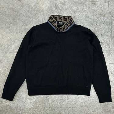Fendi FF Allover Logo Sweater Brown/Black Men's - US
