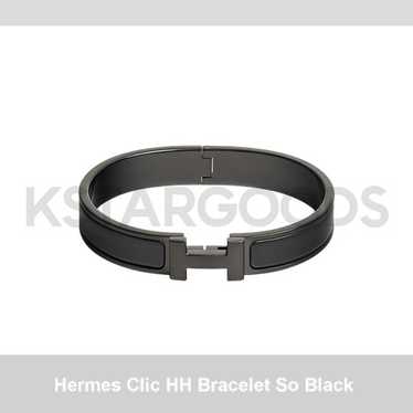 【ギフトに/Noir Mat /Silver】HERMES ブレスレット Clic HH Clic HH bracelet | Hermès USA