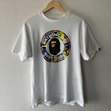BAPE Multi Camo Big Ape Head Tee White Men's - US