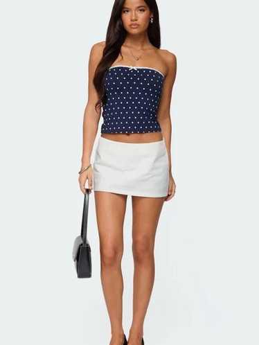 Edikted Women's Skirt - White/Blue - L – Edikted … - image 1