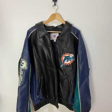 Dolphins レザー ジャケット NFL 90s PRO PLAYER 