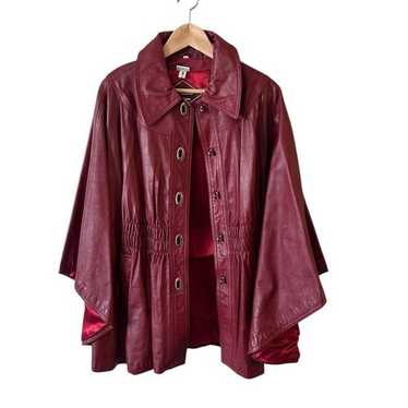 Leather cape 70s vintage - Gem