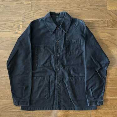 モールスキン　鬼フェード　50s DEAD STOCK & VINTAGE】40-50s French Black Moleskin Work