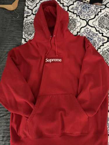 supreme hoodie red box logo medium - Gem