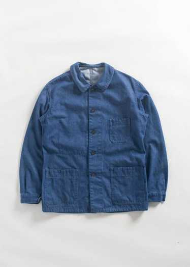 80s French Work Jacket Vintage ユーロ ミリタリー 80s DEADSTOCK MOLESKIN French Work Jacket . Faded Work