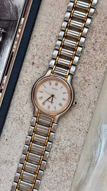 稼働 SEIKO EXCELINE 腕時計 14金ベゼル アンティーク1216 稼働 SEIKO EXCELINE 腕時計 14金ベゼル アンティーク1216