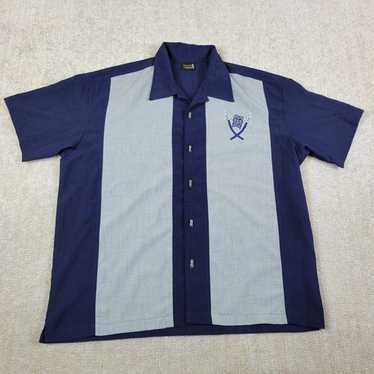 ウェア・シャツ Steady Last Call Bowling Shirt Mens XL VTG Steady Last Call Shirt Mens XL Short Sleeve Black Pinup