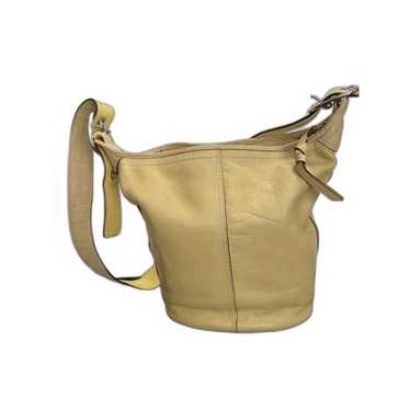 Vintage Coach Bleecker Yellow Bucket Bag Leather Yellow E70