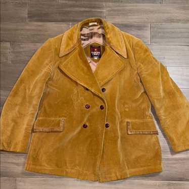 Vintage 60s 70s Pea Coat Men's Corduroy Jacket Lakeland Size