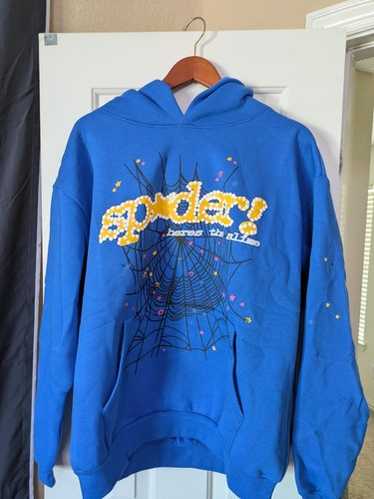 Sp5der Hoodie Blue Large - Gem