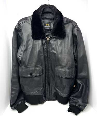 Alpha industries leather jacket - Gem