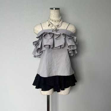 フェアリーコア fairy grunge キャミ ファー y2k itimi フェアリーコア y2k tops itimi ❥ 森ガール ウィッシュコア