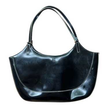 90s DKNY enamel hand bag archive y2k 古着 Vintage DKNY Black Fabric and Leather Bag - Etsy