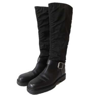 Prada // Black Leather Engineer Boot – VSP Consignment