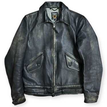 Schott 634 Leather Jacket Genuine Leather Men Size 36 Dark