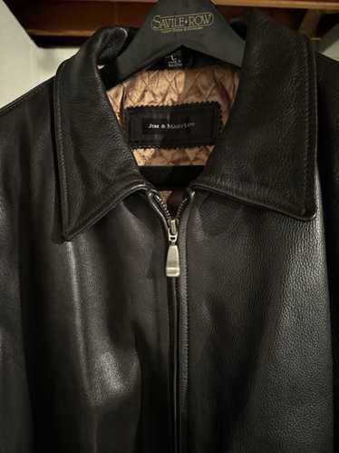 Jim & MaryLou レザー ジャケット 黒 カーコート Jim & Marylou Collection Men's Leather Jacket Quilted Lining