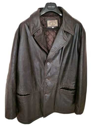 ジャケット・アウター vintage armani jeans lether jacket Armani jeans jacket/coat leather - Gem
