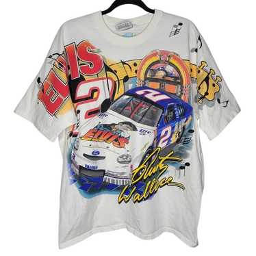 【激レア】Elvis NASCAR 1998 ボンネット　ヴィンテージ Vintage 90s Rusty Wallace Elvis Presley Nascar T Shirt All