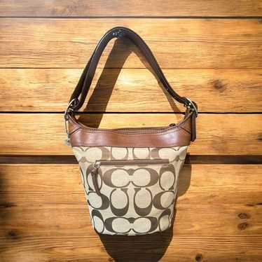 Coach Signature Logo Bleecker Bucket/Hobo Bag H0768-11438